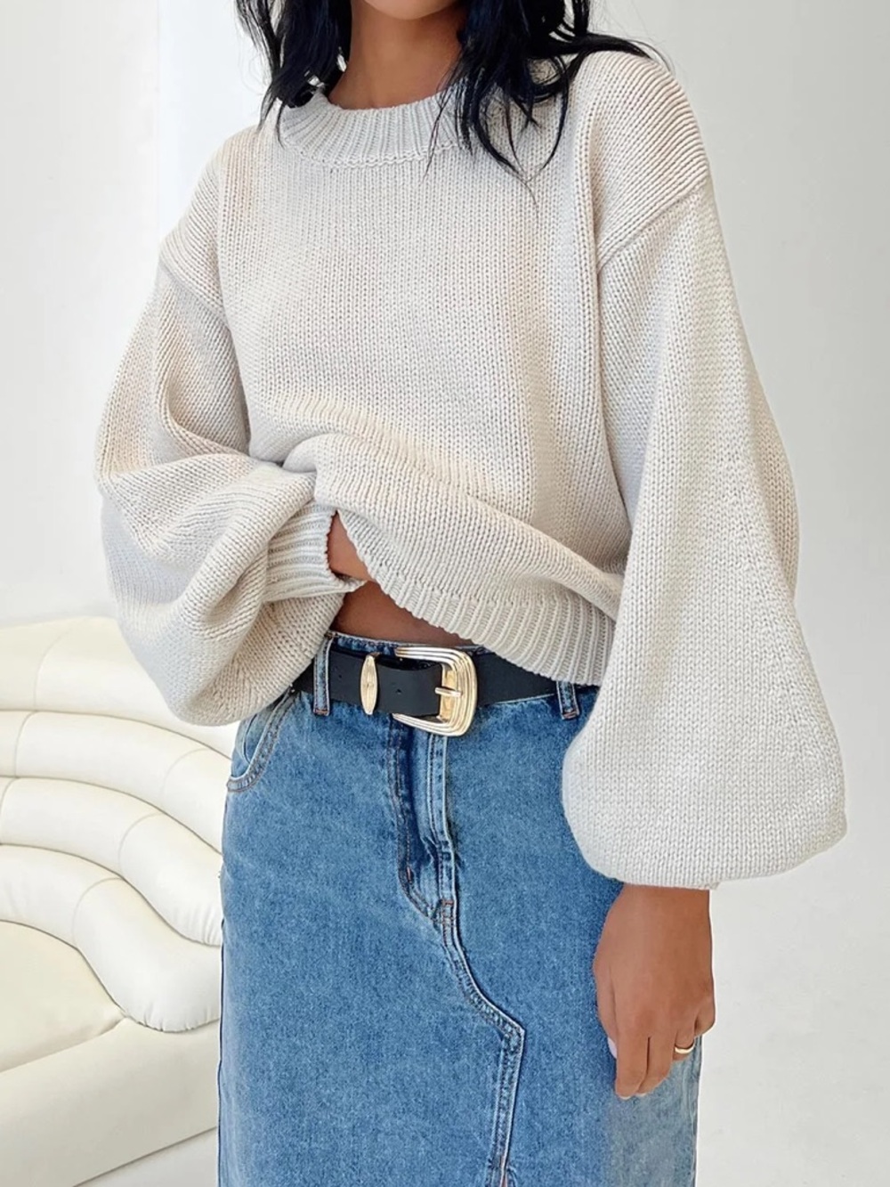 Princess Polly Harmony Sweater Beige NWT